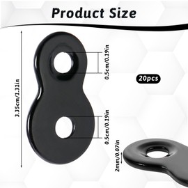 20 PCS Figure 8 Fastener Desk Top Fastener Clip Heavy Duty Tabletop Fasteners Table Top Connector for Table Tops Cabinet Fronts Black