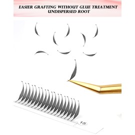 MERETON Spire Lashes Premade Pyramid Spike Lash Fans - D Curl Mix 11-15mm - Eyelash Extensions Comic Pre-made Feather Lightweight - Manga Anime Style for Professionals（TJXX）