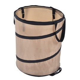 Bote de basura plegable, Bolsa de jardín emergente de 10 galones Bolsa de hojas reutilizable con 2 asas Fácil de descargar, Papelera de reciclaje de bolsas de residuos de hojas para jardinería Camping