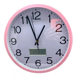 ArgenmexWatch Reloj De Pared Analogo C/fecha Y Temperatura Digital Unico!