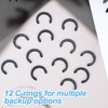 12pcs Retaining Clip Rings for Cricut Maker, Metal C-Shaped Rubber