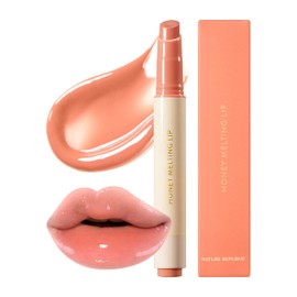 Nature Republic Nature Republic HONEY MELTING LIP (01 APRICOT) SOFT LIP STICK, Hydrating jelly Gloss, Moisturizing balms, Sheer tint, Shine & Nude, Glowy Finish, korean make up
