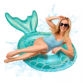 Grupo Carnavallia Inflable Cola Sirena Verde Aqua Flotador Alberca Salvavidas