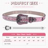 TINIDI Western Men Women Rhinestone Belts Bling Crystal Skulls Studded