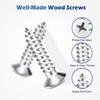 520PCS Wood Screws Assortment Kit - Stainless Steel Self Tapping