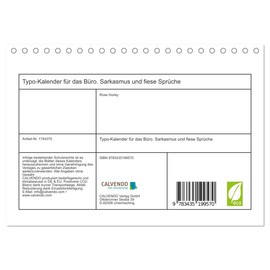 Typo-Kalender für das Büro. Sarkasmus und fiese Sprüche (Tischkalender 2025 DIN A5 quer), CALVENDO Monatskalender