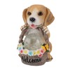 Solar Powered LED Light Dog Statue Decoration Solar Powered Puppy