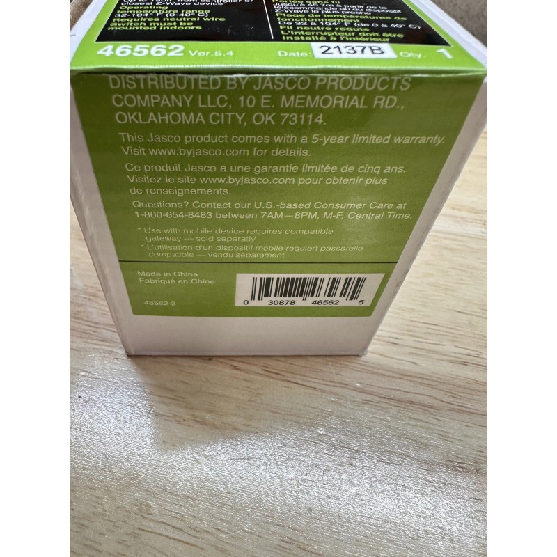 Jasco Smart Switch Wave Plus 46562 Interrupter Intelligent White Or