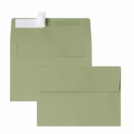 Keketer A7 Sage Green 5x7 Printable Envelopes 50 Pack Self - Seal, for 5x7 Cards, Weddings, Invitations, Baby Shower 5.25 x 7.25 Inches