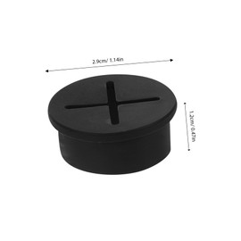 CIYODO Your Space 20 Pack 25mm Cable Grommet Rubber Hole Grommet Ring Wire Hole Plug Black
