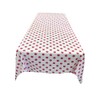 Backdrop King Inc, Square Polka Dot Poly Cotton Tablecloth. (Fuchsia