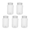Othmro 5Pcs 200ml Plastic Lab Cylindrical Chemical Reagent Bottle, Wide