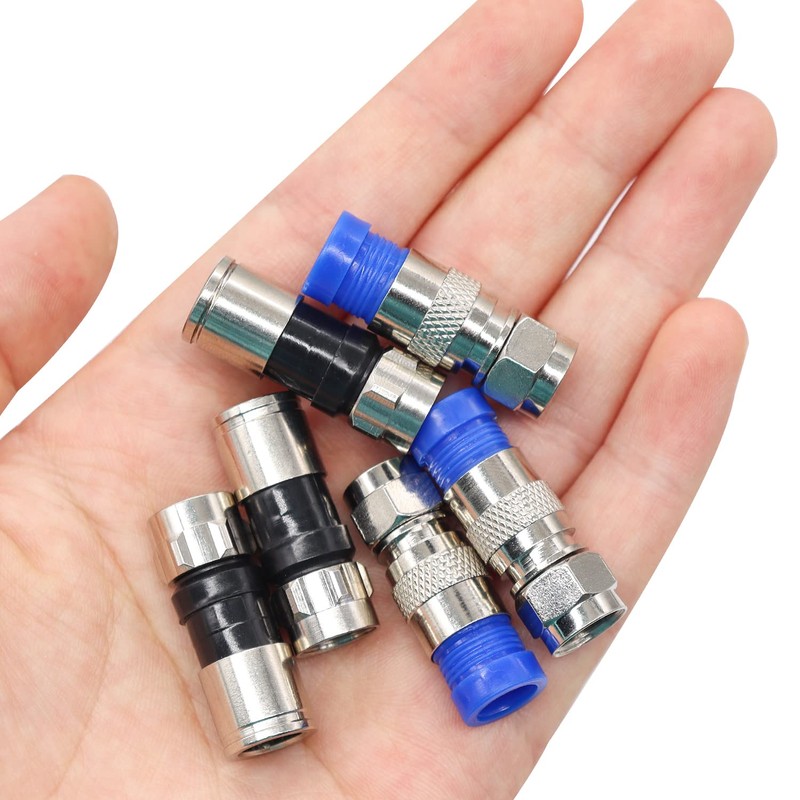 Taiss Coax Cable Crimper Tool Kit with 20 PCS F