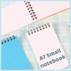 Pack of 6 spiral notepads, A7 notepad, small, coloured notepad