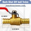 Horiznext pex valves 1/2 inch, brass full port pex shut