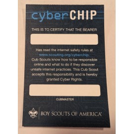 BSA CUB SCOUT CYBERCHIP POCKET CERTIFICATE- 10 CARDS