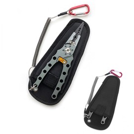 Tusamika Fish Grip, Light Gripper, Fish Holder, Hook Remover, Line Cutter, Fishing Tool, Rustproof, Lightweight, Anti-Slip, Easy Grip (Carabiner Rope and Storage Bag)