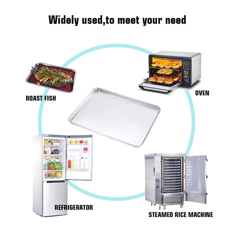 Baking Sheet Set of 4, Yododo Stainless Steel Baking Pan