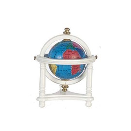 Dolls House Globe White Stand Miniature School Studies Accessories