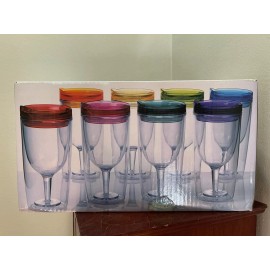 Cupture Insulated Wine Tumbler Cup With Drink-Through Lid - 10 oz, 8 Pack