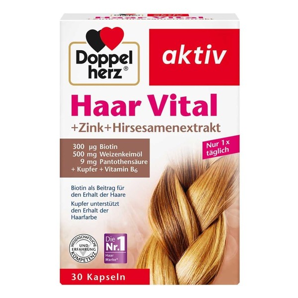 doppelherz Hair Vital+Zinc + Millet Extract Capsules Pack of 30