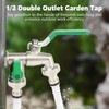 Double Outlet Garden Tap, 1/2 Dual Outdoor Taps & Splitter