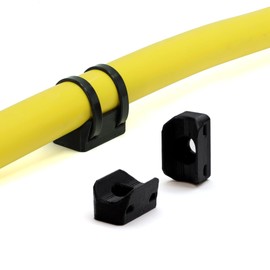 Cable Ties Screw Base, High-Strength UV-Resistant for Quick Installation on Plates, Walls or Aluminium Profile, Suitable for Various Cables, Hoses, Cables (D15 S 26 mm x 16 mm, Pack of 16)