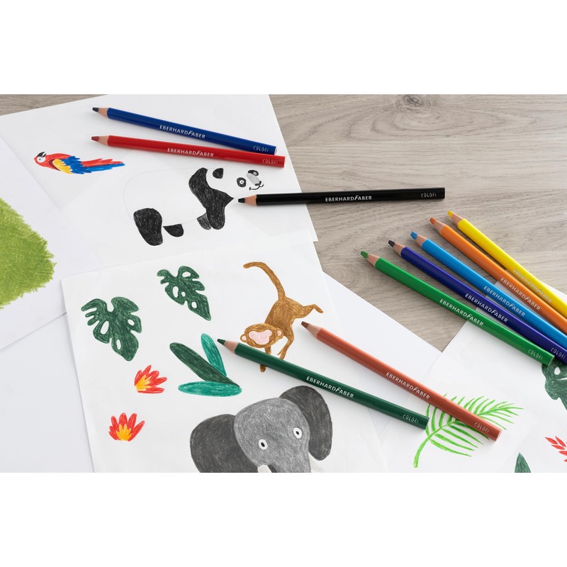 Eberhard Faber Colori 511425 Colouring Pencils Set, 24 Jumbo Colouring