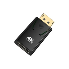 Ziyan DP to HDMI Adapter, 4K DisplayPort to HDMI Adapter with Audio Transmission and Maximum Resolution, Applicable to DisplayPort Devices and HDMI Devices