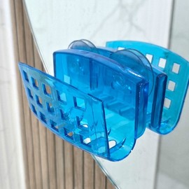 Suction Cup Multi-Purpose Soap & Scrubber Holder Multi-purpose Holder Blue 4ea