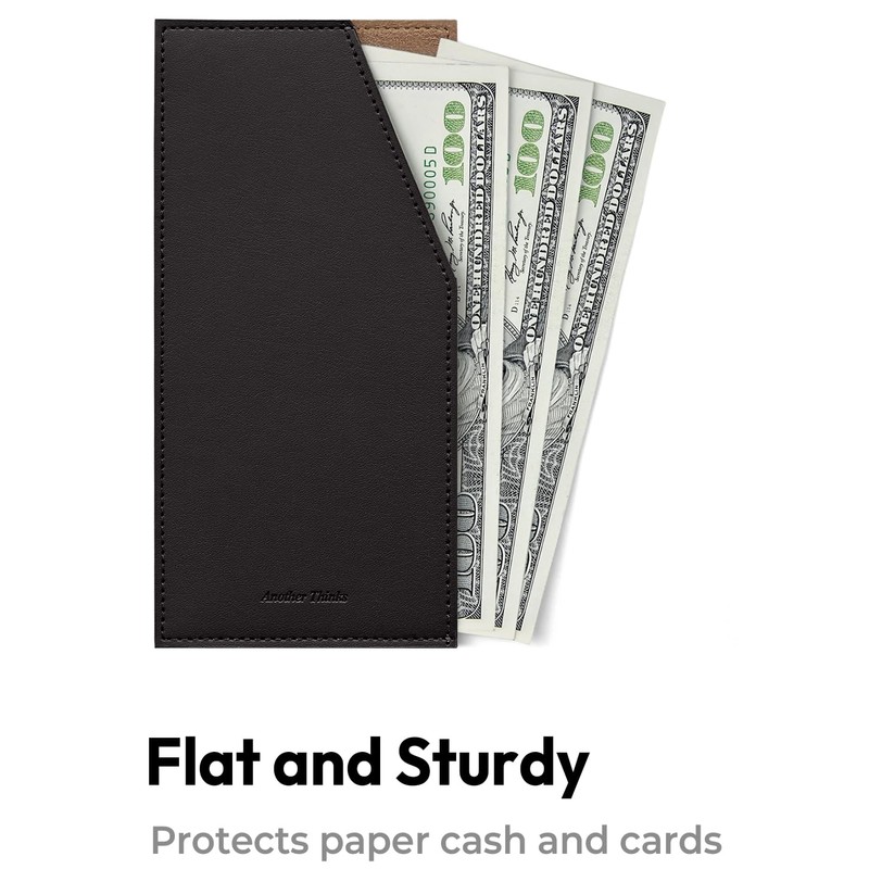 carrotez PU Leather Card and Cash Envelope for Travel and