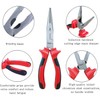 Sharp-tec Long Nose Pliers 160mm with Soft Grip Handles, Heavy