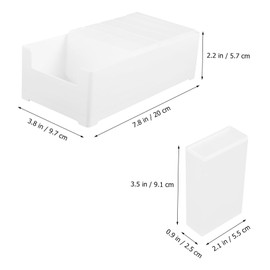 Levemolo 1 Set Cord Storage Box with Sliding Cover Desk Organizer for Power Cords Earphones and Charging Cables Cable Organizer for Home and Office