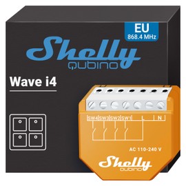 Shelly Wave i4 Z-Wave Smart Controller with 4 Digital Inputs Home Automation Z-Wave Gateway Required Extended Wireless Range