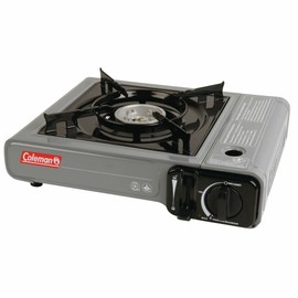 Coleman Portable 1-Burner Butane Gas Stove with Carry Case, Gray, 7650 BTU Max