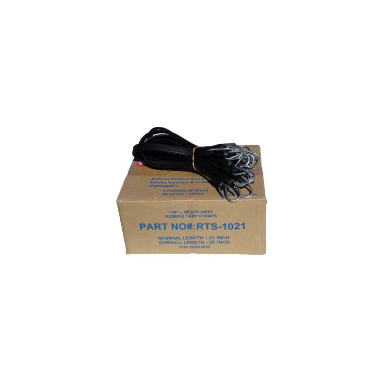 Harriscos LLC 21" Natural Rubber Tarp Straps Snubber Bungee Cords