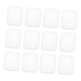 KONTONTY 20PCS Memory Card Storage Box for Memory Cards Compact Single Slot Holder Travel-Friendly Design for Photographers and Gamers Sturdy White Case