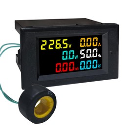 KETOTEK Digital Ammeter Voltage Meter AC 40-300V 100A Power Energy Panel Meter LCD Display Voltmeter Multimeter Volt Amp Watt Monitor with Current Transformer CT