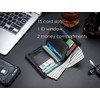 BULLCAPTAIN Men Leather Wallet RFID Blocking Antimagnetic Genuine Leather 15