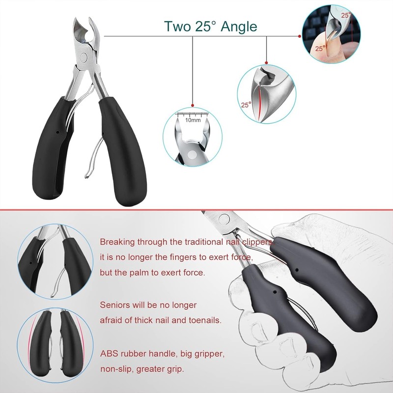 Nail Clippers for Thick Nails, Heavy Duty Toenail Clippers for