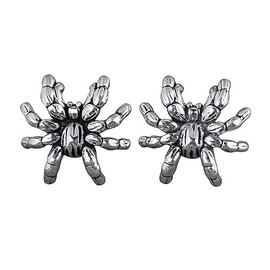 Tiny Spider Stud Earrings Horror Spider Studs Earrings Vintage Gothic Earrings Punk Unisex Jewelry for Women Men-Metal