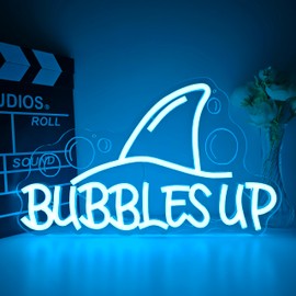 Bubbles Up Neon Sign for Wall Decor Inspirational Neon Light Dimmable Bubbles Light Up Sign for Bedroom Led Tropical Bar Decor for Birthday Christmas Gifts