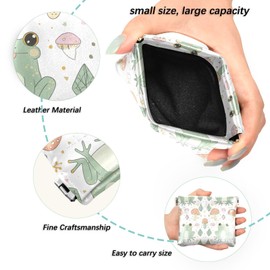 Kawaii Frog Mushrooms Squeeze Coin Purse Change Holder for Men & Women,Pouch Wallet for Credit Card Folded Bills ID Key Headset Lipstick 21219497