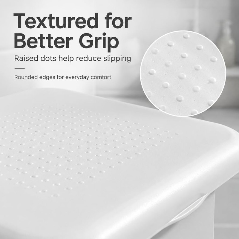 Wall Mounted Folding Shower Seat, White