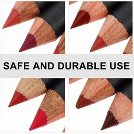 12 Piezas Lápiz Delineador de Labios 12 Colores, Punta Pigmentada