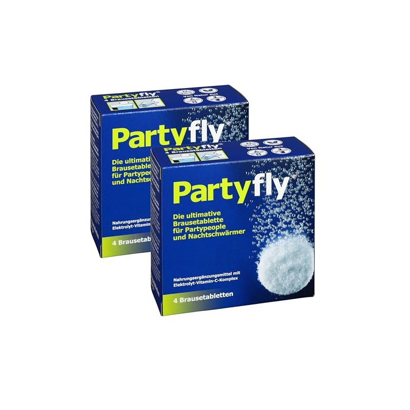 PARTYFLY Effervescent Tablets Pack of 8 = 2 x 4