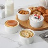 MALACASA Ramekins 8 oz Oven Safe, Porcelain Creme Brulee Ramekins