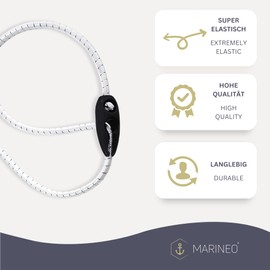 Marineo 45294-55 Sail Ties Rubber Tensioner Quick Clip Diameter 5 mm 55 cm – Rubber Iron for Safe, Continuous Adjustability, Durable, Sail Banner Tarpaulins – Pack of 4