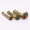 YVCrafts Handcrafted Etched Floral Pattern Lacquered Brass Kaleidoscope Includes Two