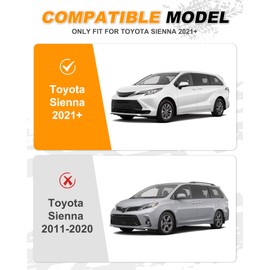 Snailfly Black Crossbar Fit for 2021 2022 2023 2024 2025 2026 Toyota Sienna W/Side Rails Roof Rack Cross Bars